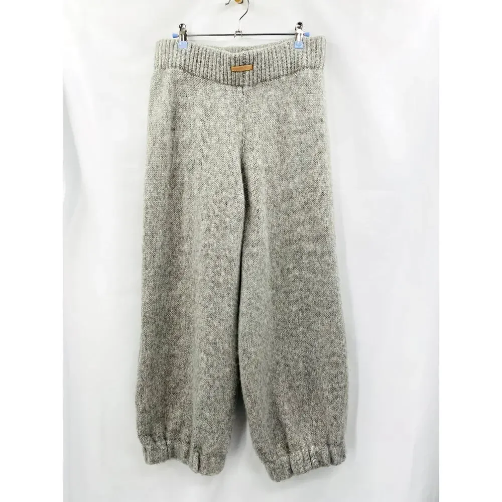 Lunya Cozy Gray Alpaca Knit Bubble jogger Pants L/XL - Picture 3 of 7